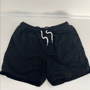 Tillys RSQ nylon Black Shorts with White Drawstring